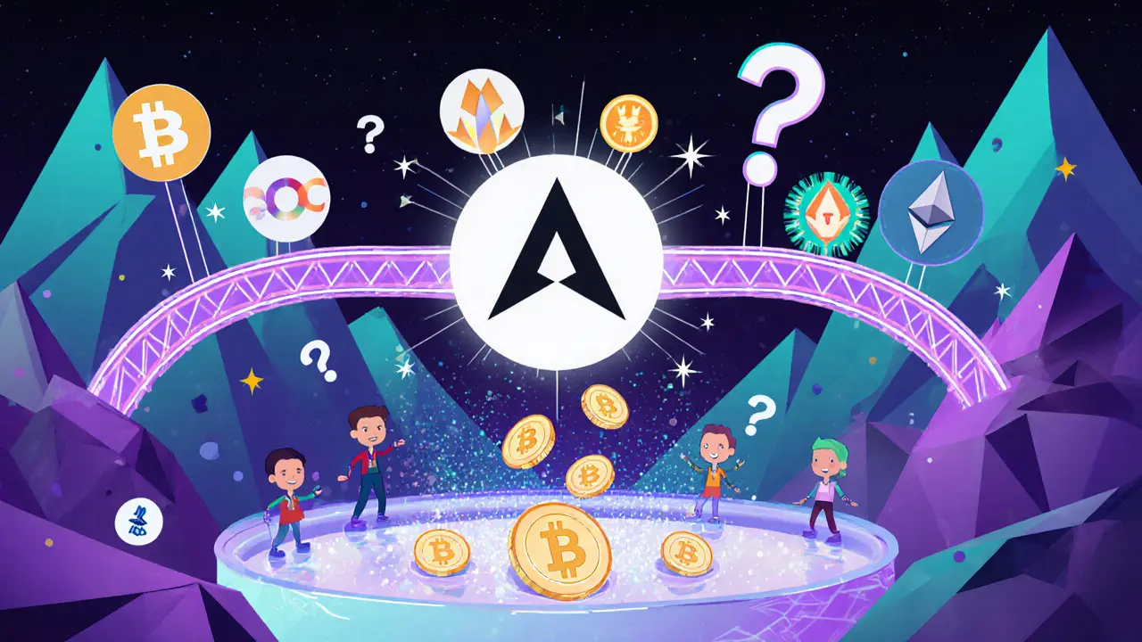 Réseau blockchain Agoric relié à d&#039;autres chaînes, avec des jetons BLD en staking.