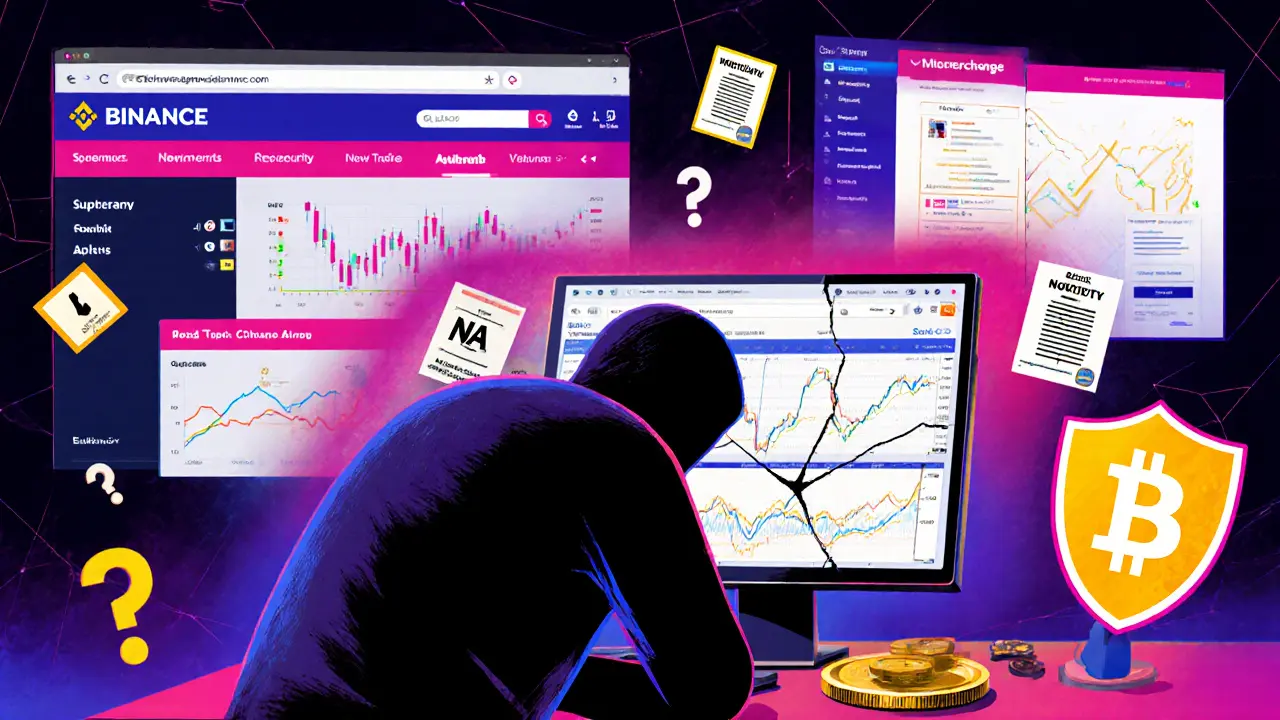 Un utilisateur seul face à une interface obsolète, entouré de signaux de sécurité absents et de questionnements.