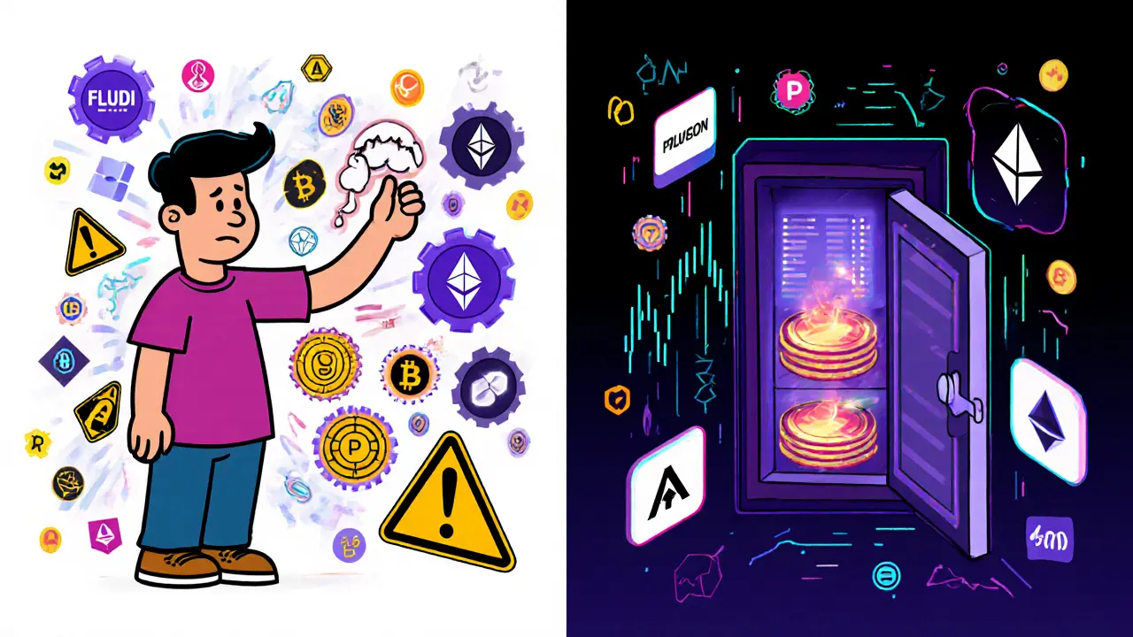 Scène comparée : un débutant perdu face à une interface complexe vs un expert maîtrisant un levier 5x avec FLUID.