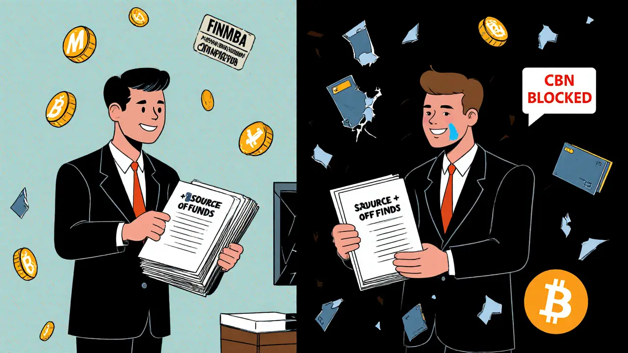 Trader en Suisse remet des documents bancaires, tandis qu&#039;un autre voit ses comptes bloqués au Nigeria.