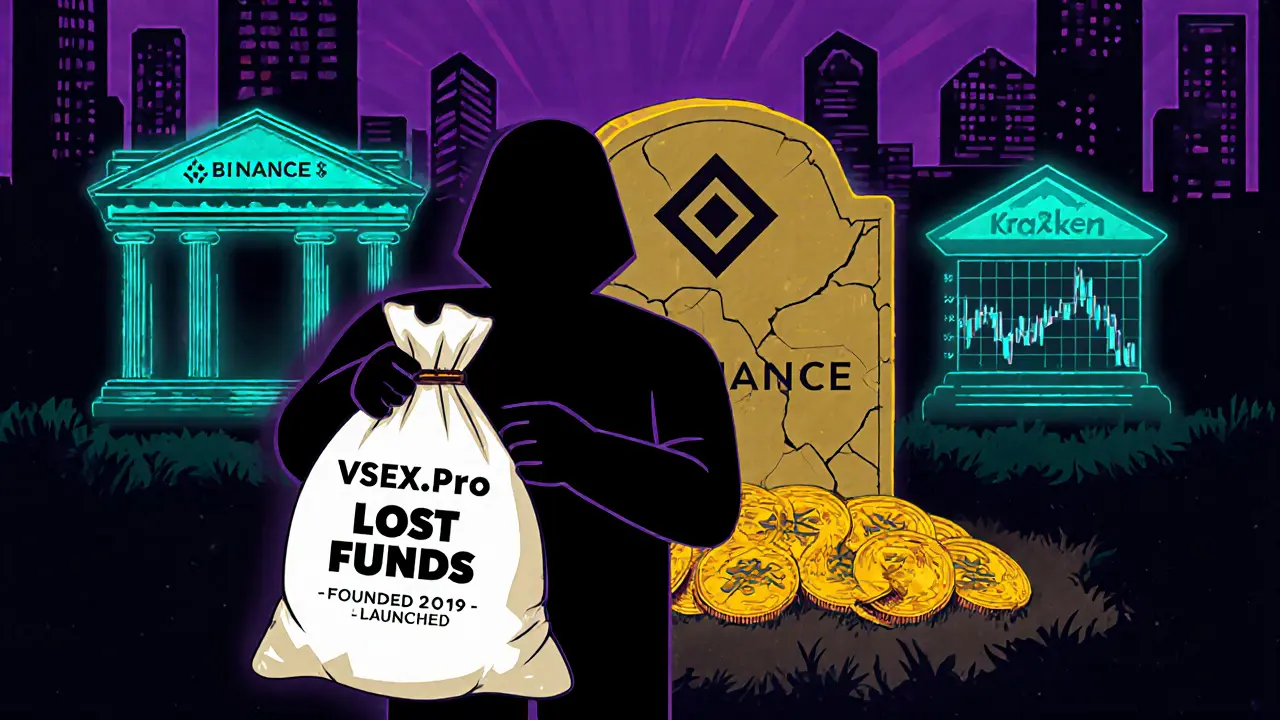 Personne face à une stèle marquant la mort d&#039;un échange crypto jamais existé.