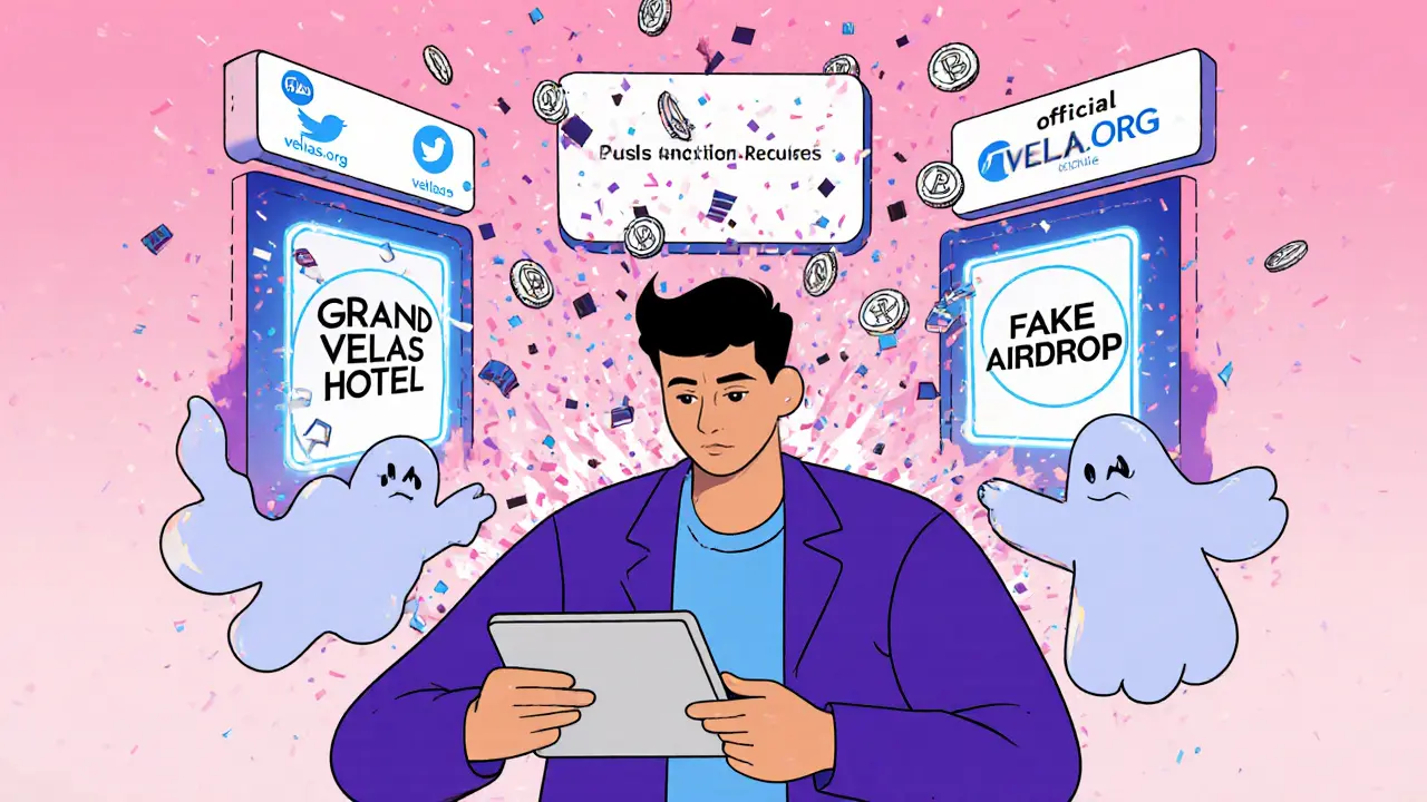 Utilisateur supprimant un lien d&#039;arnaque, tandis que des portails falsifiés explosent en jetons volés, avec les canaux officiels en arrière-plan.