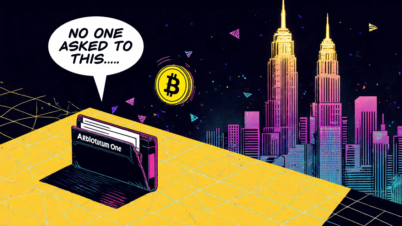 Un petit jeton USDS isolé face à de grandes stablecoins DAI et USDC dans un décor numérique géométrique.