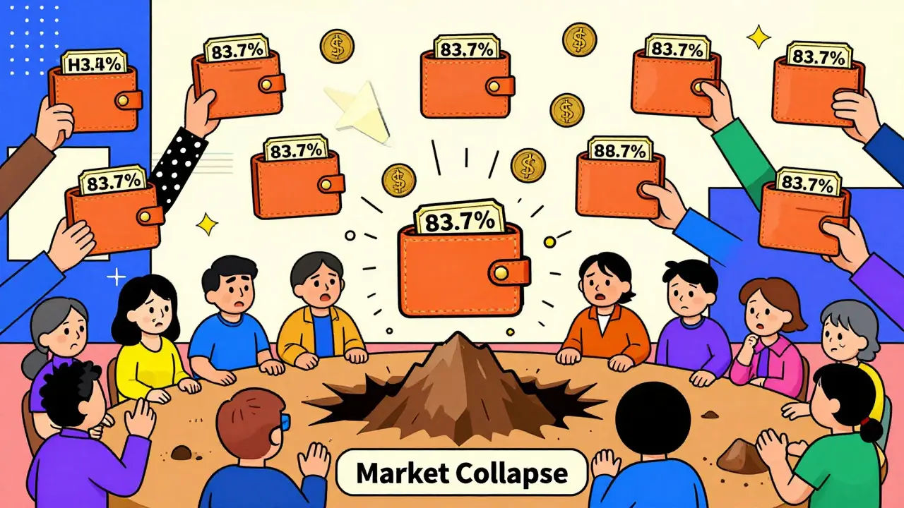 150 portefeuilles géants détenant la majorité des jetons PHAR, écrasant des utilisateurs petits.