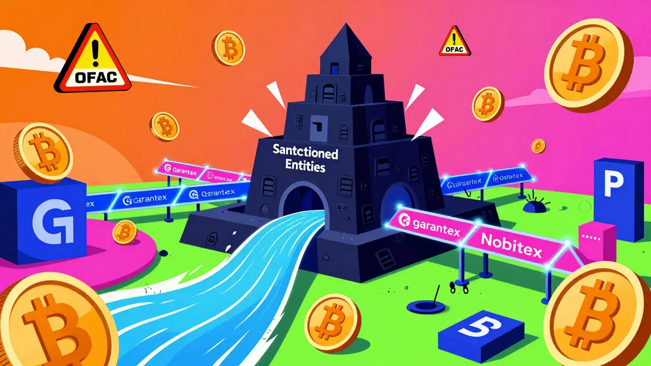 15,8 milliards de dollars en transactions crypto liées à des entités sanctionnées en 2024