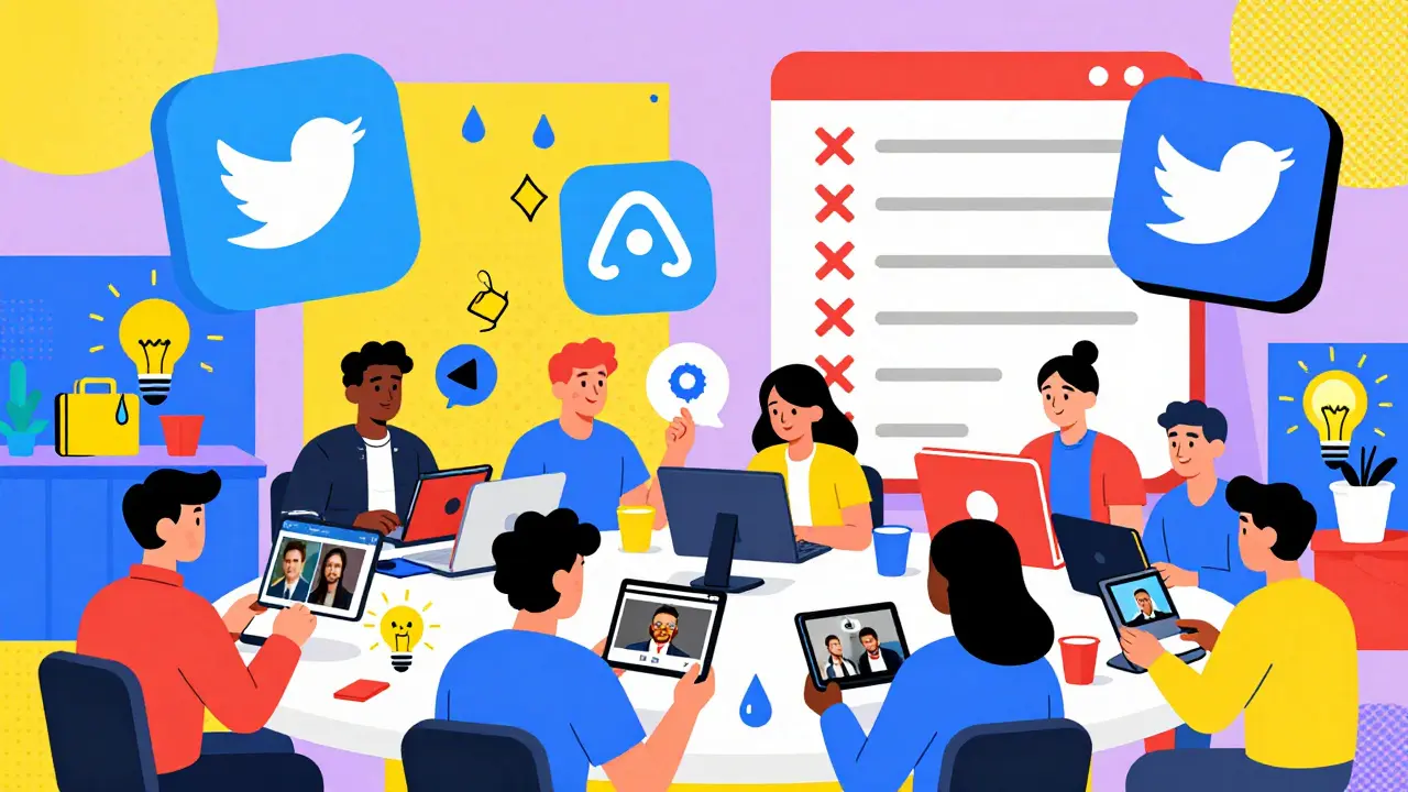 Joueurs actifs remplissant des étapes d'airdrop dans un décor géométrique et vibrants au style Memphis.