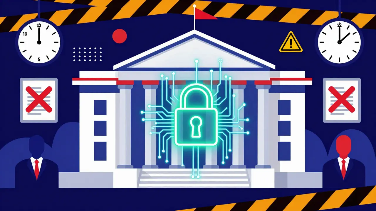 Illustration symbolisant les sanctions gouvernementales sur le code