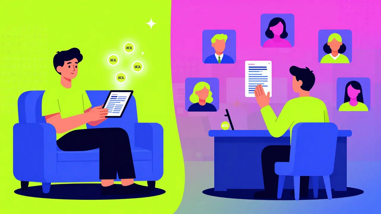 Un lecteur participe à un vote communautaire en ligne, entouré d'avatars portant des jetons UCJL.