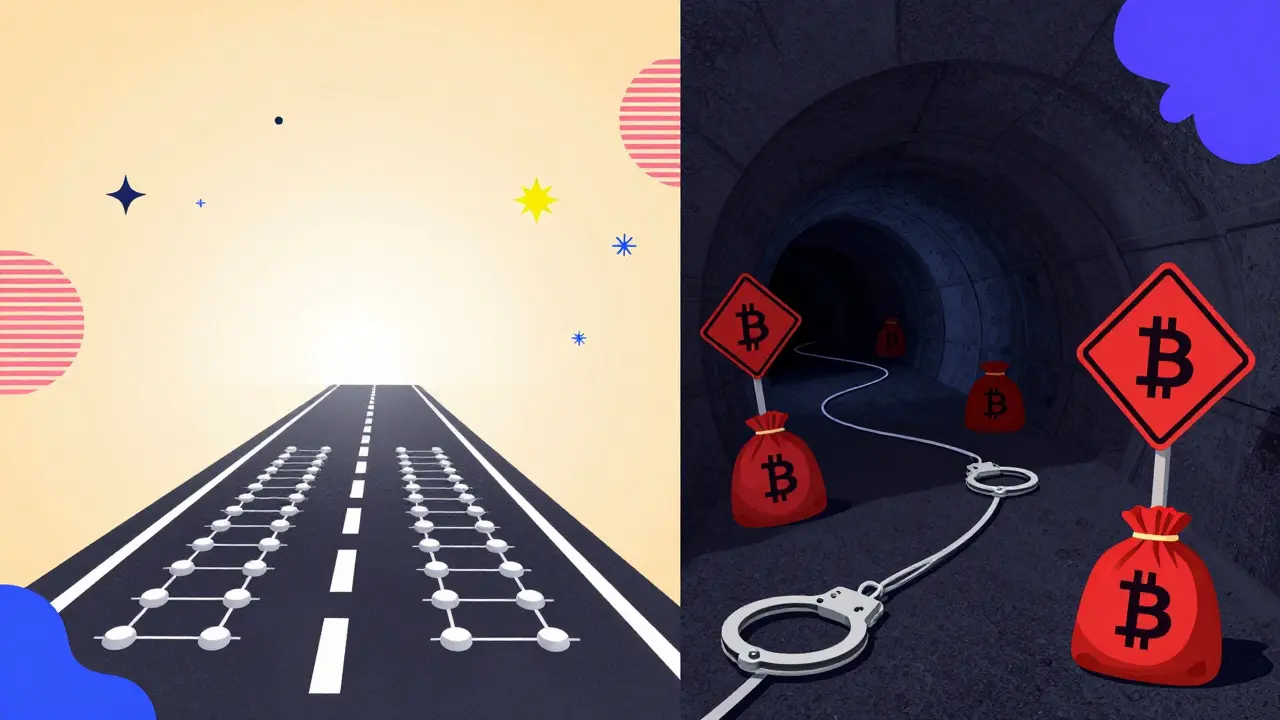 Chemin divisé : innovation blockchain vs restrictions légales style Memphis