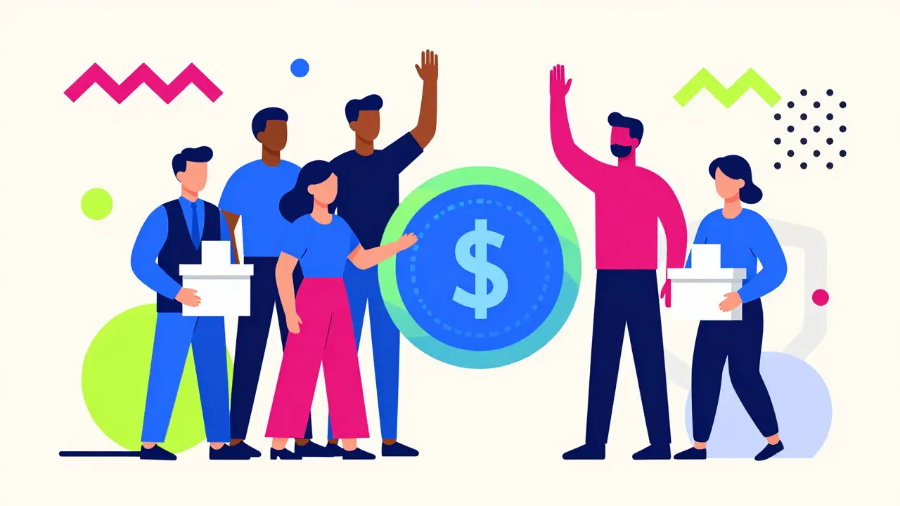 Communauté votant pour les projets financés par le Glo Dollar