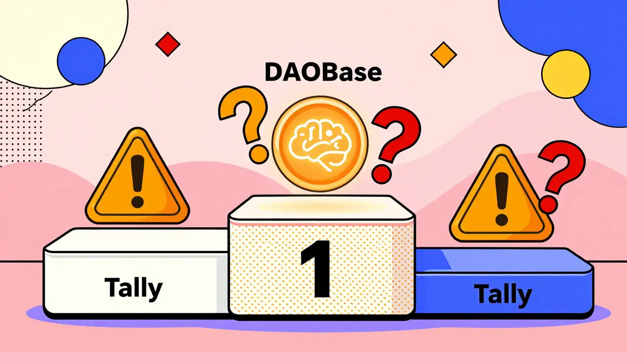 Comparaison visuelle des risques entre DAOBase et concurrents