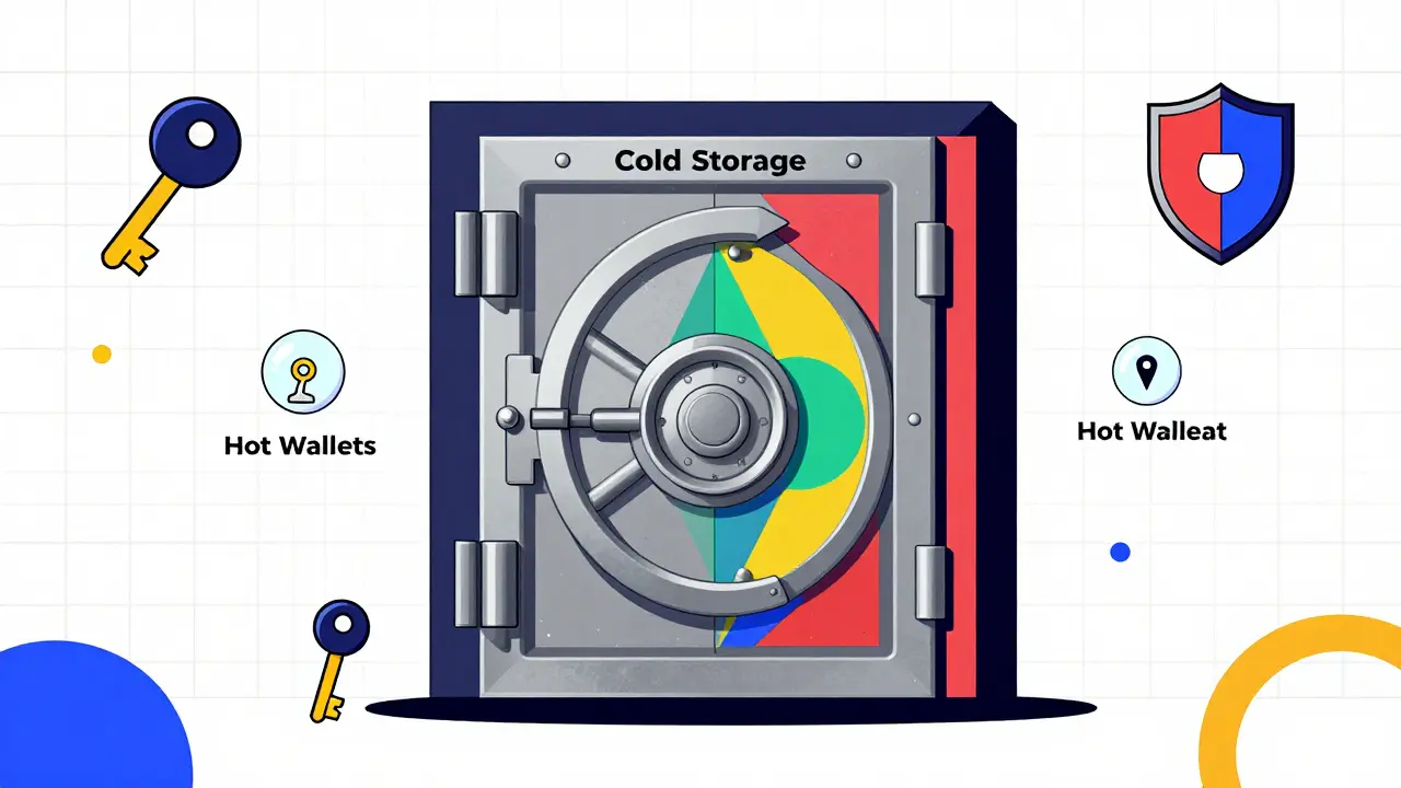 Illustration abstraite de sécurité crypto et stockage froid