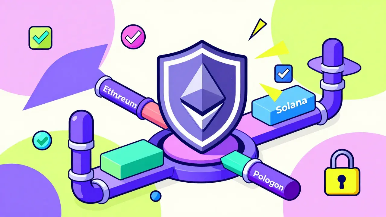 Infographie illustrée sur la sécurité et les blockchains