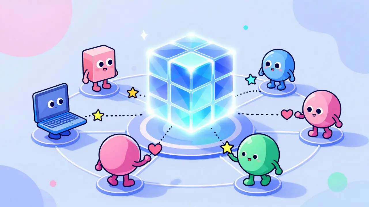 Mécanisme de consensus blockchain avec nœuds géométriques