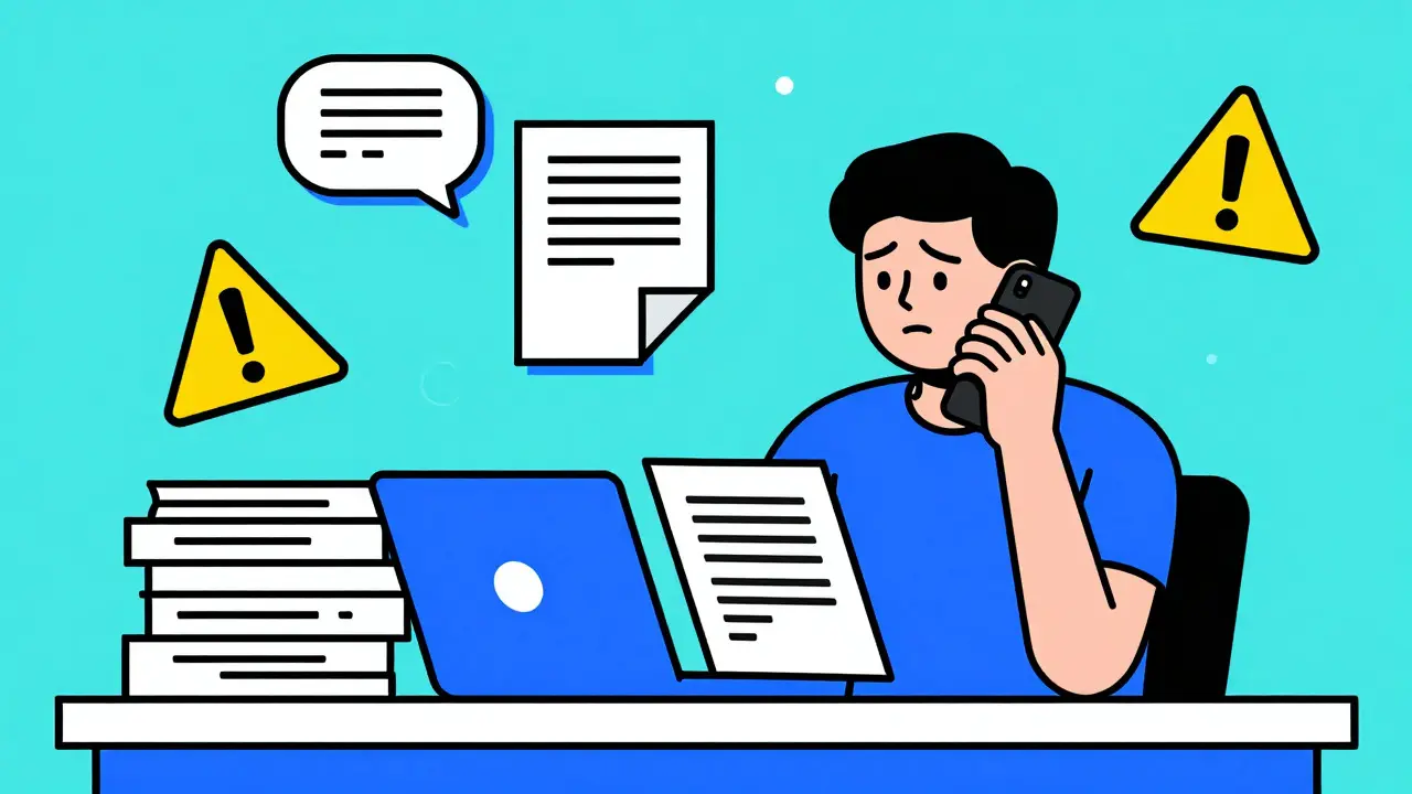 Personne organisée avec documents et conseils financiers en illustration Memphis Design