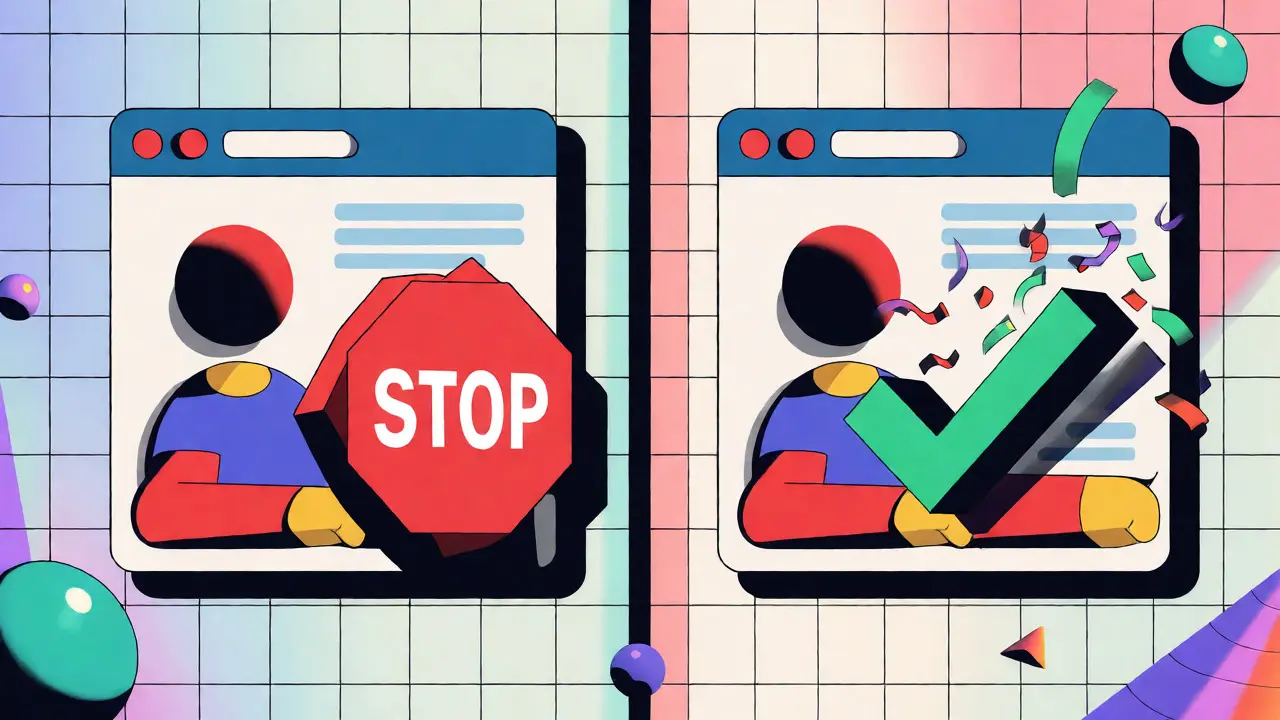 Scène cartoon montrant le mode Close-Only avec formes géométriques.